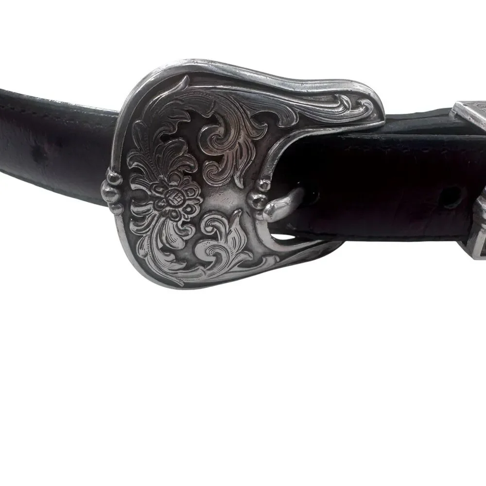 Justin Top Grain Cow Hide Brown Women's Belt, Size 32 Fast Shipping